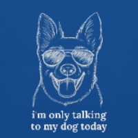 I'm Only Talking to My Dog Today – Unisex T-Shirt (Back Print)