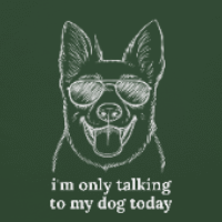 I'm Only Talking to My Dog Today – Unisex T-Shirt (Back Print)
