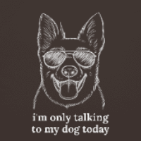 I'm Only Talking to My Dog Today – Unisex T-Shirt (Back Print)